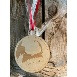 Handmade Cape Cod 4" Ornament Made from Sustainable Wood