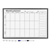 Navaris Weekly Planner White Board - 24" x 36" Magnetic