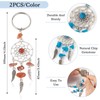 Craftdady 14pcs Dream Catcher keychain Tibetan Antique Silver Wing Key
