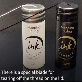 Ink Permanent White Brow Mapping String – 100 Ft (30 m) Pre-Inked Thread for Permanent Makeup, Microblading, and Eyebrow Shaping – Precision Brow Mapping Kit for Professional Use