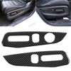 Seat Adjustment Button Panel Trim Soft Carbon Fiber Decoration Fit