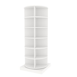 Dithoko Rotating Shoe Rack, 6-Tiers Storage Shoe Rack Tower, Free Standing 360°Shoe Storage Organizer for Entryway Living Room Hallway (White, 6-Tiers)