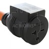 AC WORKS NEMA 10-50P 50A 3-Prong Plug to NEMA 6-20R