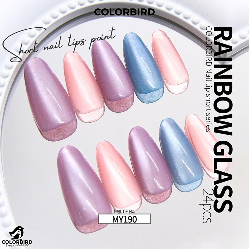 COLORBIRD Nail Tip, Short Point, Round (MY190)