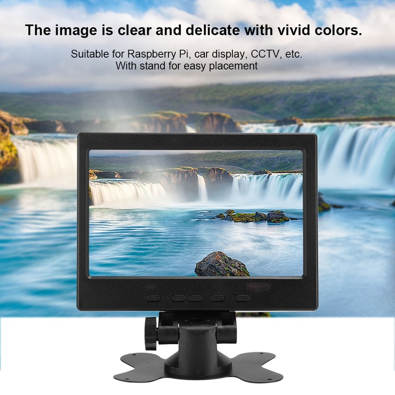 7in Multi Function 800:1 1024x600 Display with Stand Support HDMi