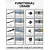10PCS Drain Snake Cutter and Drain Auger Cutter Kit with