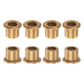 QUARKZMAN Flange Bearing Sleeve 8 mm Bore 12 mm OD 12 mm Length 2 mm Flange Thickness Bronze Bushing Self-Lubricating Sliding Bushing Sleeve for Industrial Systems Pack of 8