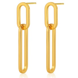 Statement Earrings for Women Long Link Dangle Earrings Gold Drop Earrings Jewelry Gift Boucle Doreille Femme