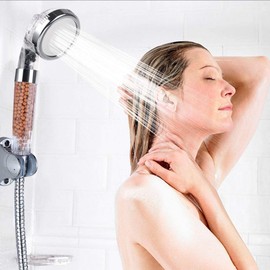 Hand Shower, Filter Shower Head with 3 Water Outlet Modes, Shower Head with Increased Water Pressure, Shower Head with ion Filter and Scale Filter