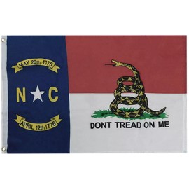 2X3 North Carolina Gadsden Don't Tread On Me TRUMP 2024 100D Woven Flag