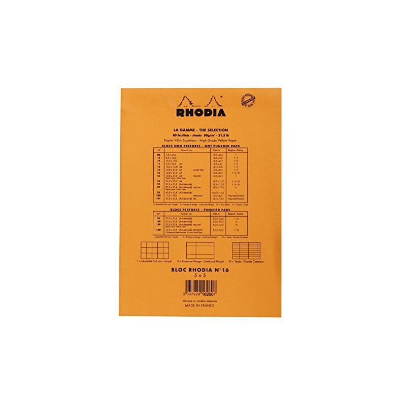 Rhodia 16260C Notepad (Yellow Legal Pad, DIN A5, 14.8 x