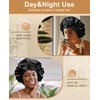 CHLINS Extra Large Satin Bonnet Double Layer Sleep Hair Bonnet
