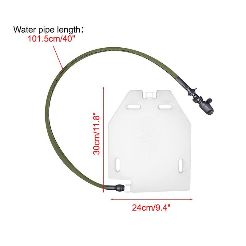 DONGKER Training Hydration Case,1.5L Leakproof Water Panel Plate Carrier with