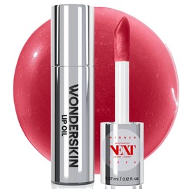 Wonderskin Lip Rehab Serum Oil - Tinted Lip Oil Stain, Hydrating, Moisturizing, and Non-Sticky Red Tint Serum for Dry Lips (Amour)