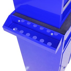 ShiningLove 5-Drawer Rolling Tool Chest with Wheels, Adjustable Shelf Tool Organizer,Detachable Storage Cabinet Cart with Bottom Cabinet,for Repair Shop,Garage,Warehouse,Workshop (Blue)