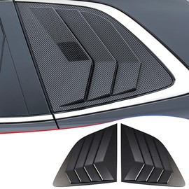 MUXEE 2Pcs Rear Side Window Louvers Air Vent Scoop Shades Cover Blinds Trim for Honda CRV CR-V 2023 2024 2025 - ABS Carbon Fiber Sport Interior Accessories