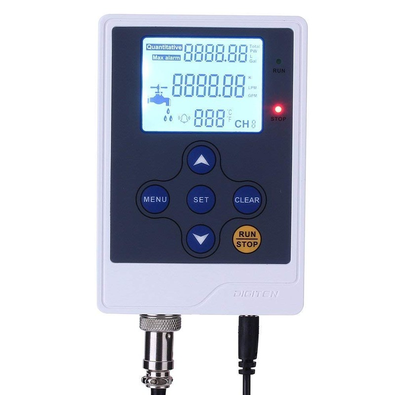 DIGITEN Water Flow Control Meter LCD Display Controller+G3/4" Water Hall