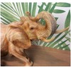 Wood Effect Elephant and Baby Ornament