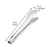 2PCS 7inch Silver Food Serving Tongs Stainless Steel Buffet Tongs