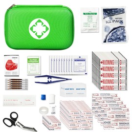 275Pcs Travel First Aid Kits for Car Emergency Preparedness Items Urgent Accident Essentials Set Survival Gear Equipment Sports First Aid Kits for College Dorm Student, Home, Boat, Green YIDERBO