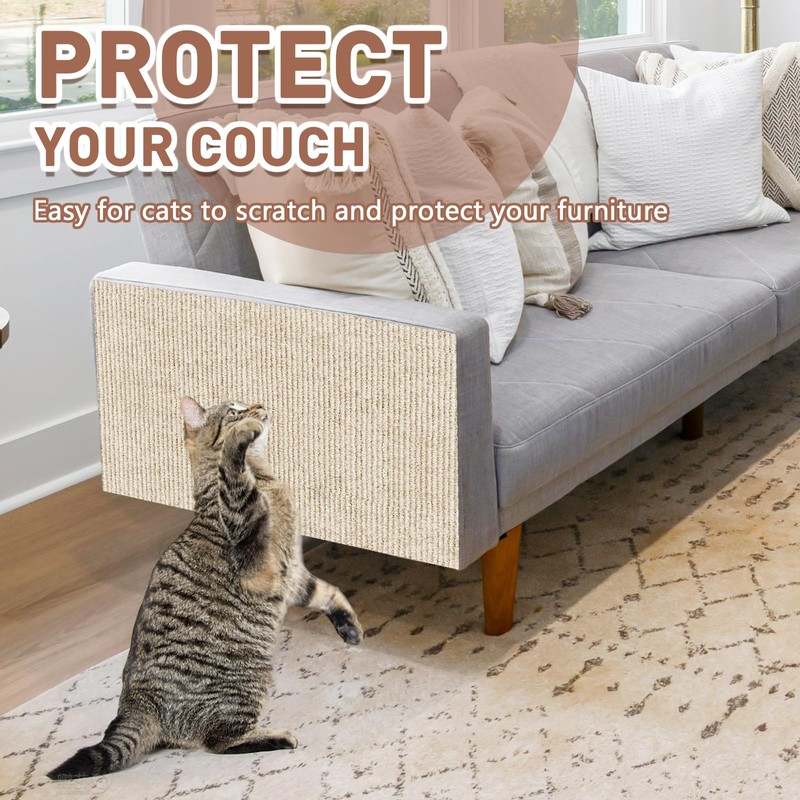 39.4''x15.8'' Cat Scratch Furniture Protector for Couch, Wall & Door