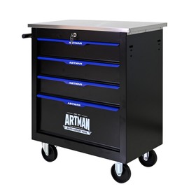 4-Drawer Tool Chest with Wheels, Combinable Rolling Tool Cart, Rolling Tool Box，Storage Organizer Cabinet for Garage,Warehouse, Repair Shop, Workshop