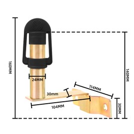 AOHEWEI Beacon-Montagehalterung, flexible DIN-Pol-Metallhalterung mit Draht und Schutzkappe für blinkende rotierende Warnleuchte für Gabelstapler, Traktoren