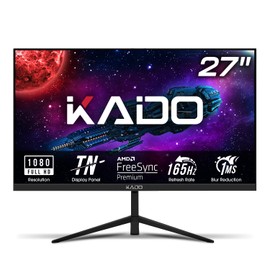 Kado 27" Gaming Monitor 165Hz 1ms FHD 1920x1080 AMD FreeSync Premium DisplayPort HDMI Edgeless Design Built-in Speakers FPS/RTS Game Modes (E27-FWD168 Series)