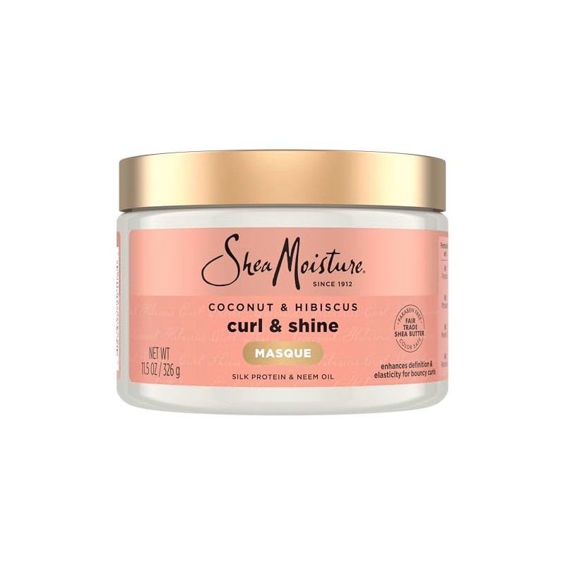SheaMoisture Mascarilla capilar de coco e hibisco para rizos secos