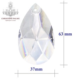 Beluga-II Crystal Suncatcher Set for Hanging, 2 Crystal Pendulums with Diamond Cut 30% High Lead Crystal 63 mm