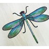3 Pieces Green Dragonfly Embroidered Patch Sew on Iron on