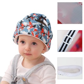 Baby Head Protection Safety Helmet Toddler Anti Shock Hat Anti-Fall Cap Soft Breathable Sponge Hat Adjustable Infant Head Protection Hat Child Anti Collision Cap for Protects Head from Bumps & Bruises