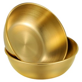 FRCOLOR 2pcs Buddhist Offering Bowl Stainless Steel Bowl Holy Water Bowl Yoga Meditation Bowl Buddha Worship Utensil Supplies Golden