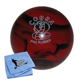 EPCO Duckpin Bowling Ball - Cobra Pro Rubber - Red & Black (4 3/4 inch- 3lbs. 6oz.) 1 Ball