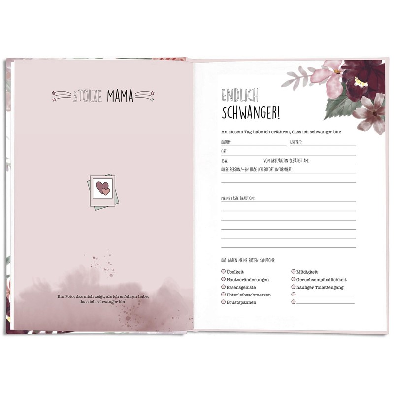CUPCAKES & KISSES® Pregnancy Diary I Diary for Pregnancy to
