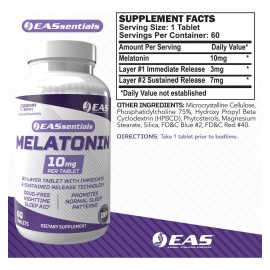 Eas Melatonina 10mg Suplemento Para Dormir 60 Tabletas