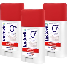 Desodorante barra Lactovit Lactourea para piel seca – 3×60 ml, 24 h de protección