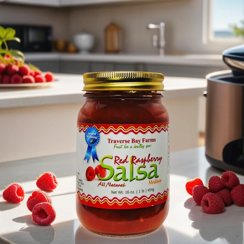 Traverse Bay Farms Nationally Award-Winning Salsa (Red Raspberry, 1 Jar)