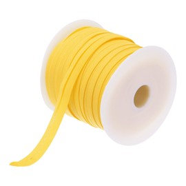 sourcing map 1/2 Inch Single Fold Bias Tape Polyester Continuous Bulk Bias Tape for Sewing,Seaming Quilting Hemming Binding Crafts (Yellow 50 Yards)