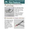 CAMPINGMOON Solo Grill A4 Type Stainless Steel Campfire Stand SOLO-A4