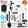 LakeForest 121Pcs Survival Professional Tools Emergency Survival Gear Tactical First