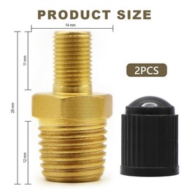 YOYEAH 2 x 1/4 inch NPT copper valve, brass light compressor, air compressor valve, car valve, tank filling valves, test valve, tyre valve, rim valves