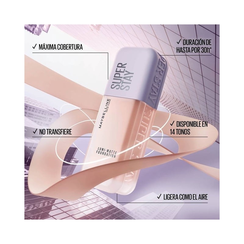 Base de maquillaje Maybelline Superstay Lumi Matte tono 132, 40