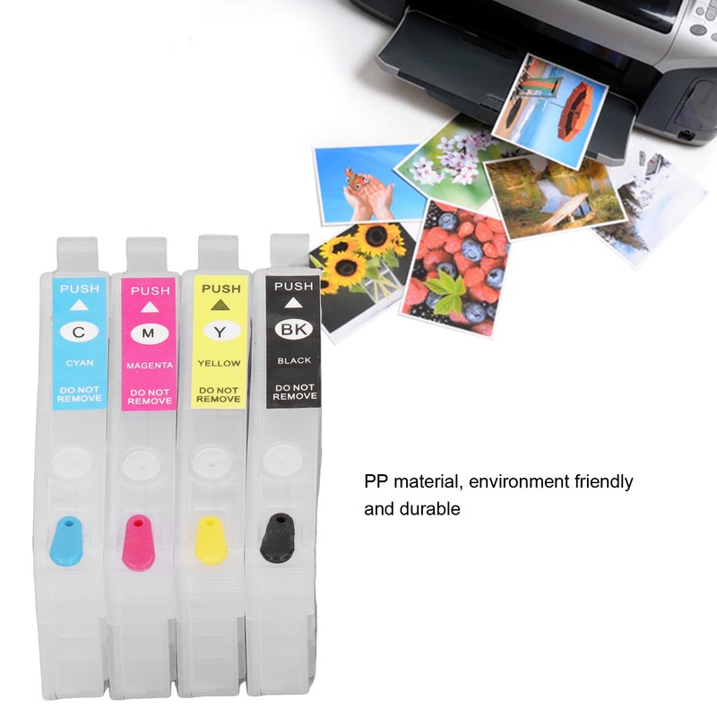 4 Colors Ink Cartridge with Permanent Chip Refill Printing Boxes