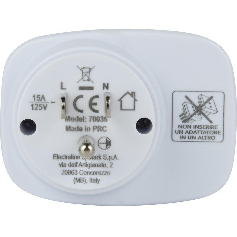 Electraline 70036 Travel Adaptor USA, Germany Plug, USA Adapter Socket