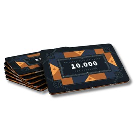 Bullets Playing Cards - Ceramic Poker plaques Paulie - with Value 10k - Set of 6…