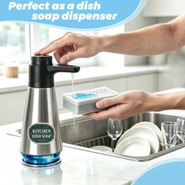 EEKEDO Stainless Steel Soap Dispenser for Hand Soap & Dish Soap