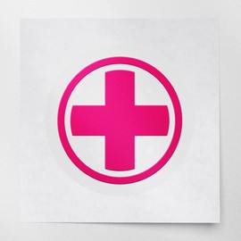 Transparent Decal Stickers of Nurse Cross Frames (Pink) Premium Waterproof Vinyl Decal Stickers for Laptop Phone Accessory Helmet Car Window Mug Tuber Cup Door Wall Decoration ANDSKUS0g6430PI