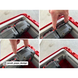 Jonah Pope Design M18 Battery Rack UPPER Insert for Milwaukee Packout | Jonah Pope (Insert Only) - Black