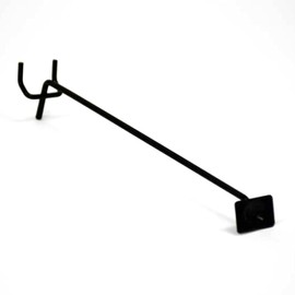 VICTORY DISPLAY & STORE FIXTURE MFG 8" Long Pegboard Scanner Hook for Holding Sign Holders (Sign Holders Purchased Separately) (Quantity 50) (50, Black)